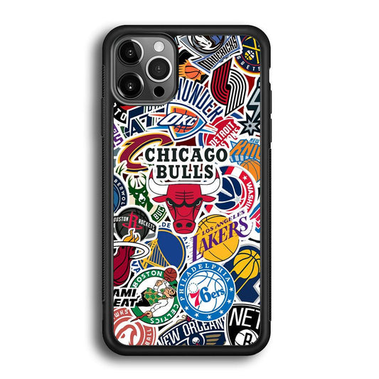 The NBA Clubs Afiliation iPhone 12 Pro Case-Rubber White (2D Case)-Oxvistore