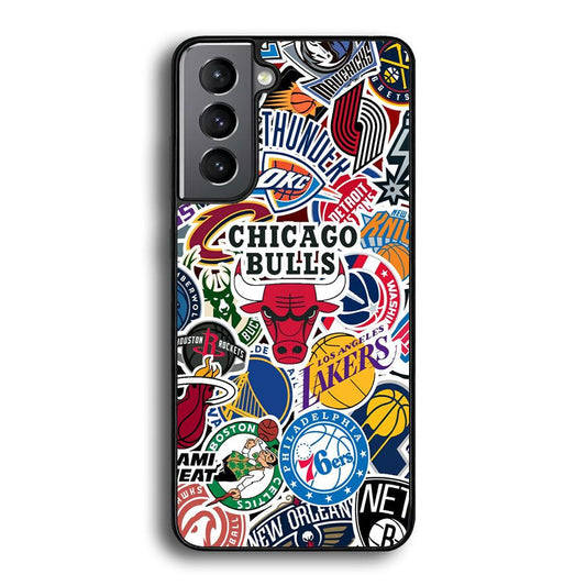 The NBA Clubs Afiliation Samsung Galaxy S22 Case-Rubber White (2D Case)-Oxvistore