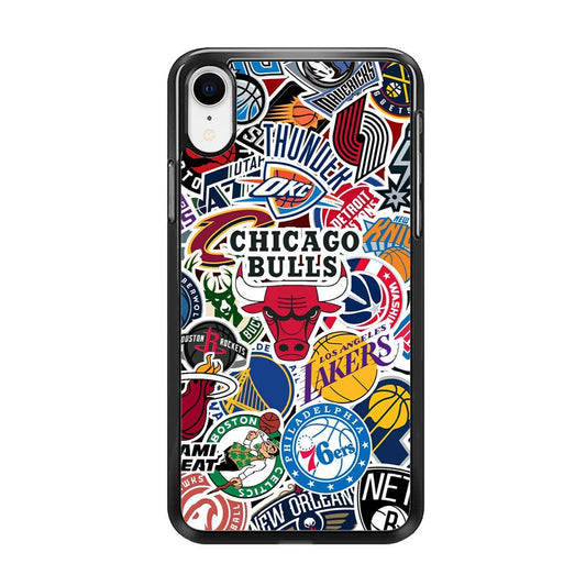 The NBA Clubs Afiliation iPhone XR Case-Rubber Black (2D Case)-Oxvistore