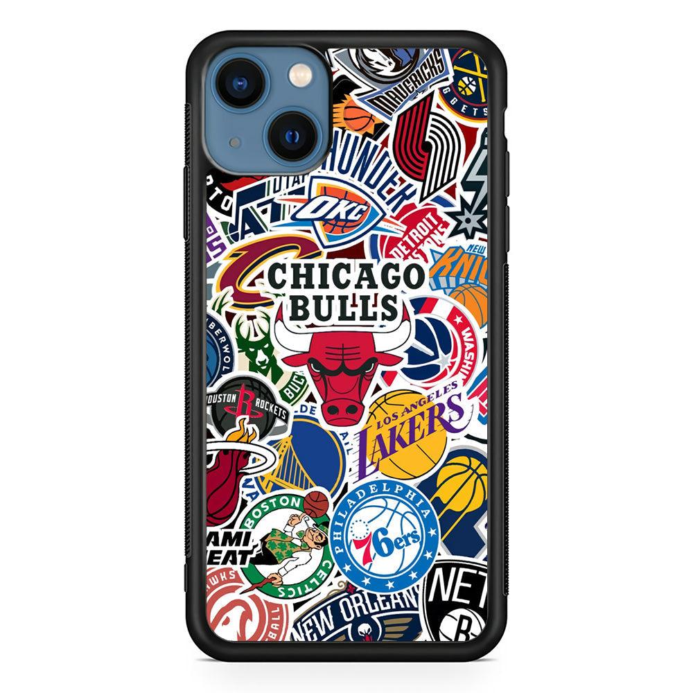 The NBA Clubs Afiliation iPhone 14 Plus Case-Rubber White (2D Case)-Oxvistore