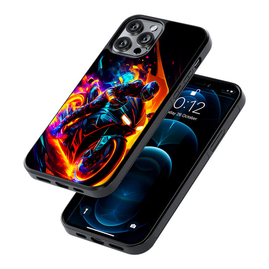 The Neon Cyber Ride Motorbike 2D Rubber Phone Case