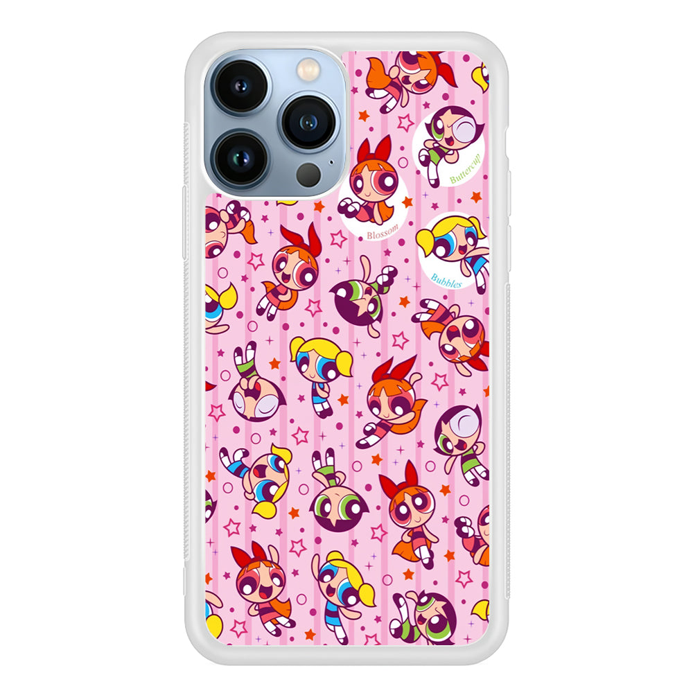 The Powerpuff Girls Cute Pattern 2D Rubber Phone Case