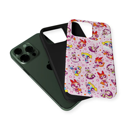 The Powerpuff Girls Cute Pattern 2 in 1 Tough Phone Case