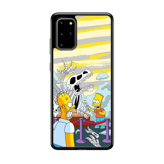 The Simpson Dad and Son Problems Samsung Galaxy S20 Plus Case-Rubber Black (2D Case)-Oxvistore