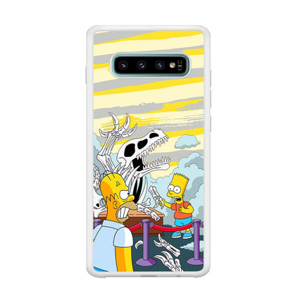 The Simpson Dad and Son Problems Samsung Galaxy S10 Plus Case-Oxvistore