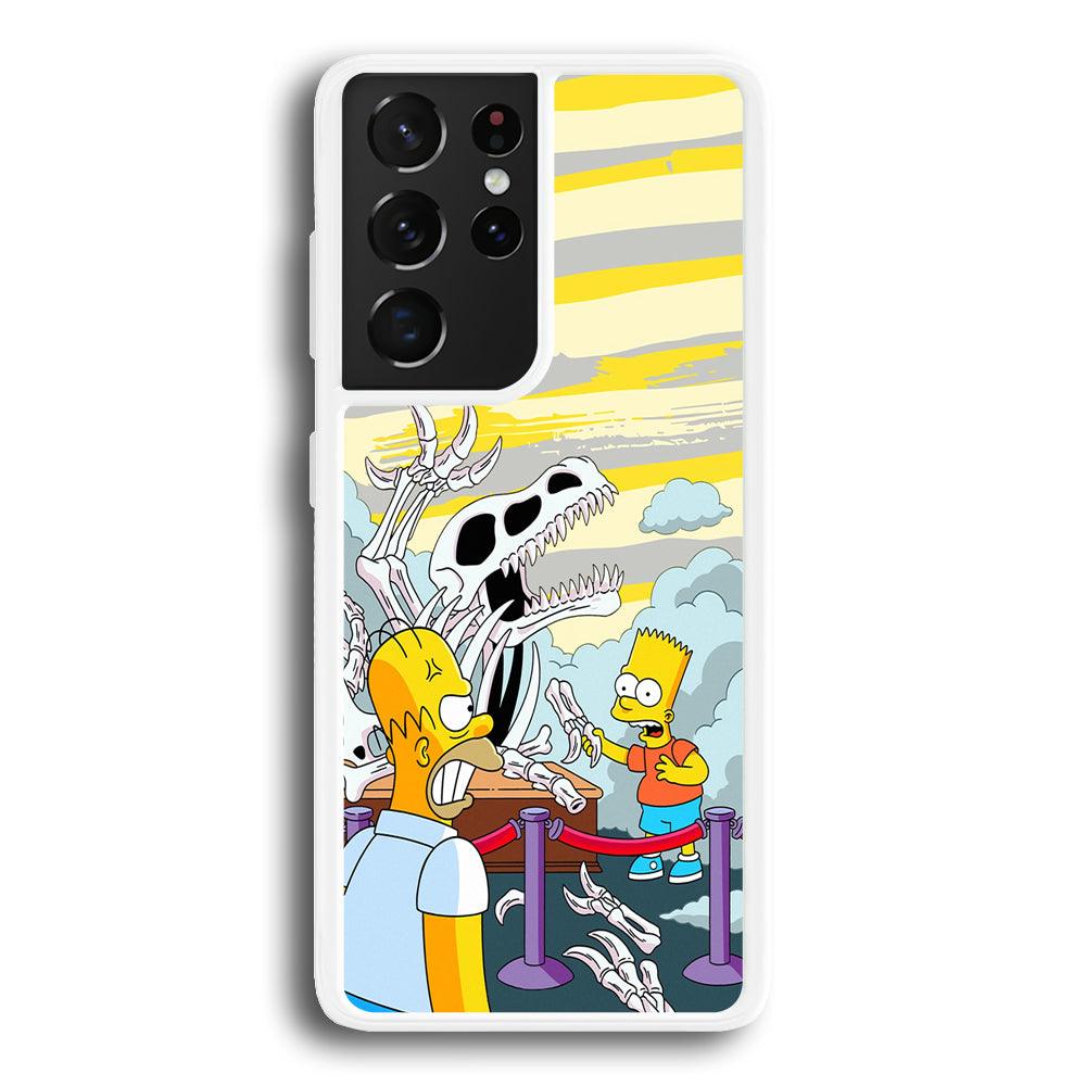 The Simpson Dad and Son Problems Samsung Galaxy S21 Ultra Case-Oxvistore