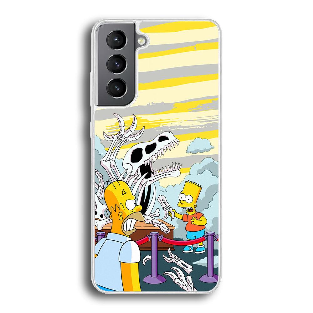 The Simpson Dad and Son Problems Samsung Galaxy S21 Case-Oxvistore