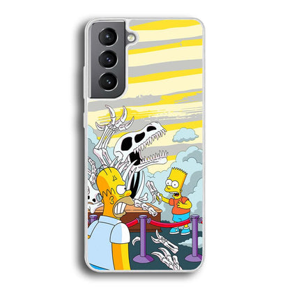 The Simpson Dad and Son Problems Samsung Galaxy S21 Case-Oxvistore