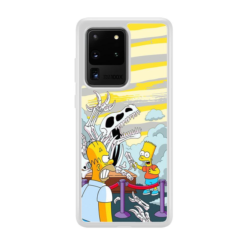 The Simpson Dad and Son Problems Samsung Galaxy S20 Ultra Case-Oxvistore