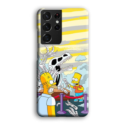 The Simpson Dad and Son Problems Samsung Galaxy S21 Ultra Case-Oxvistore