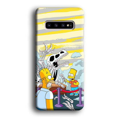 The Simpson Dad and Son Problems Samsung Galaxy S10 Plus Case-Oxvistore