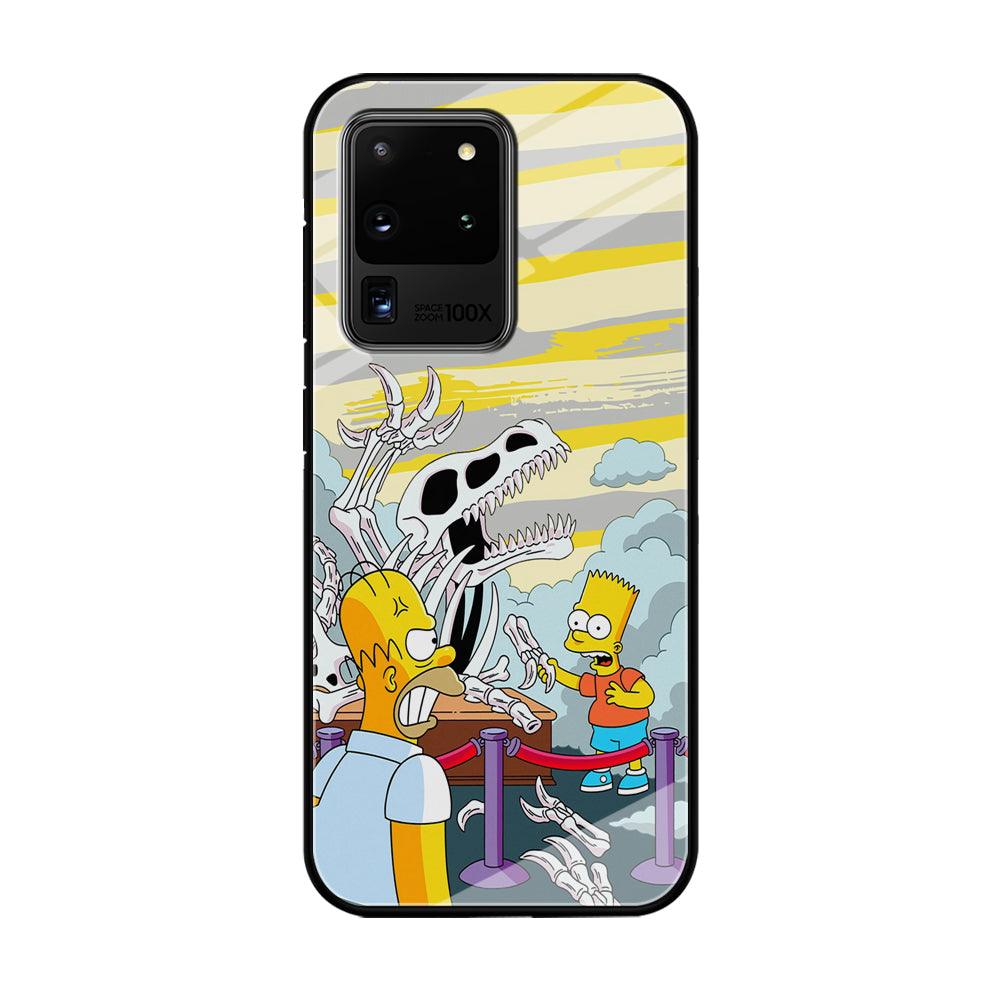 The Simpson Dad and Son Problems Samsung Galaxy S20 Ultra Case-Oxvistore