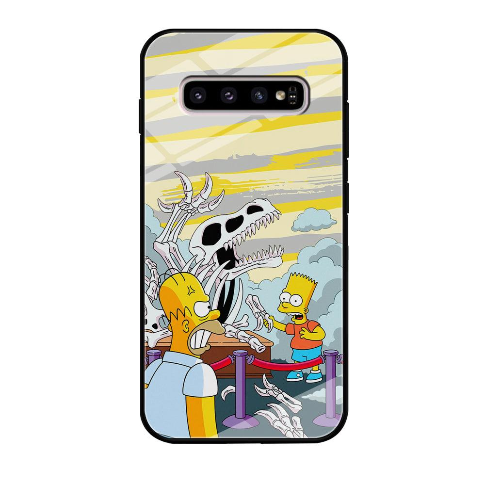 The Simpson Dad and Son Problems Samsung Galaxy S10 Case-Oxvistore