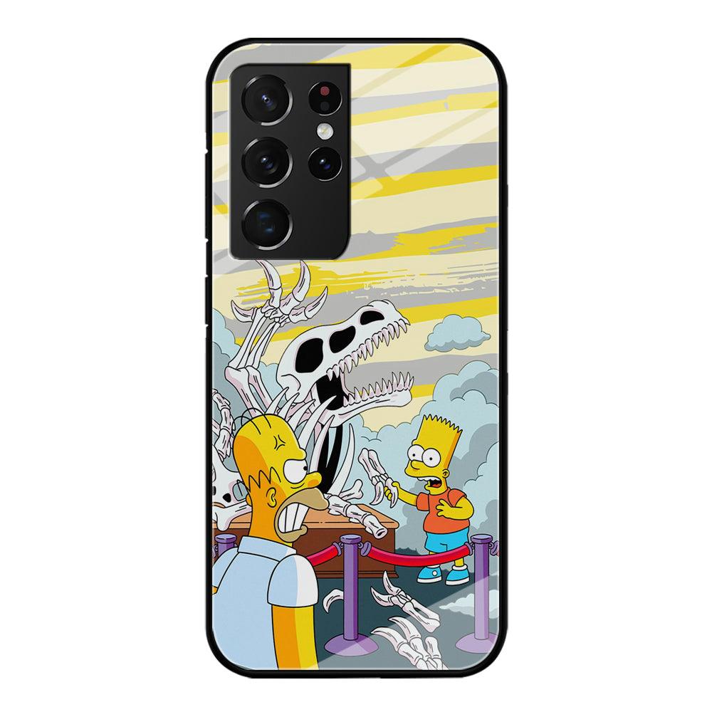 The Simpson Dad and Son Problems Samsung Galaxy S21 Ultra Case-Oxvistore