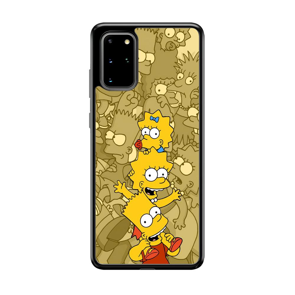 The Simpson Family Warmth Samsung Galaxy S20 Plus Case-Rubber Black (2D Case)-Oxvistore