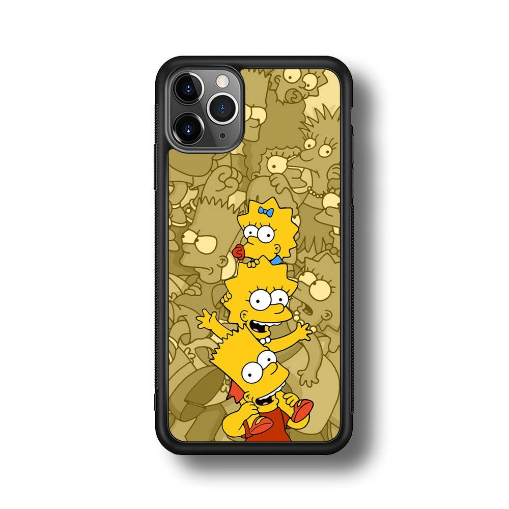 The Simpson Family Warmth iPhone 11 Pro Case-Rubber Black (2D Case)-Oxvistore