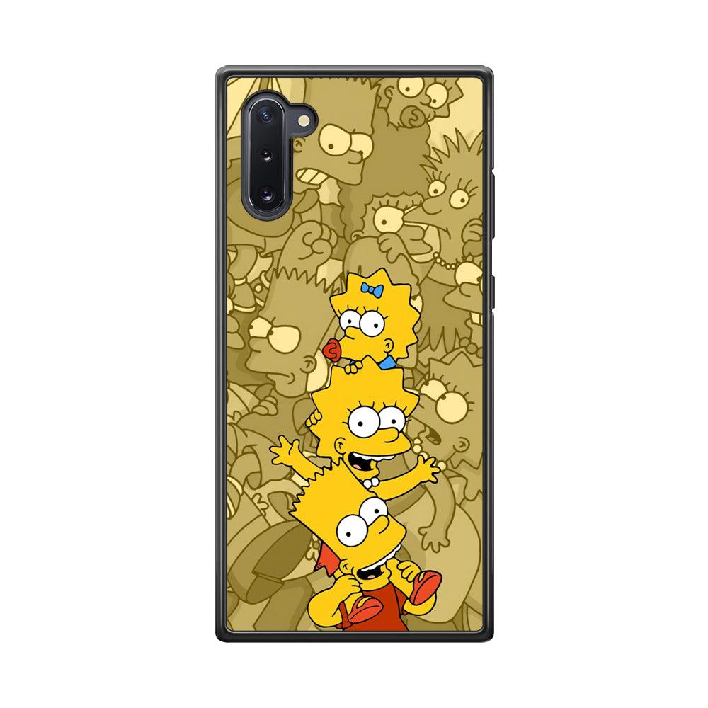 The Simpson Family Warmth Samsung Galaxy Note 10 Case-Rubber Black (2D Case)-Oxvistore