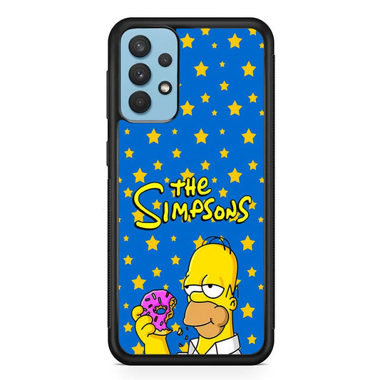 The Simpson Feel Good with Donut Samsung Galaxy A32 Case-Oxvistore