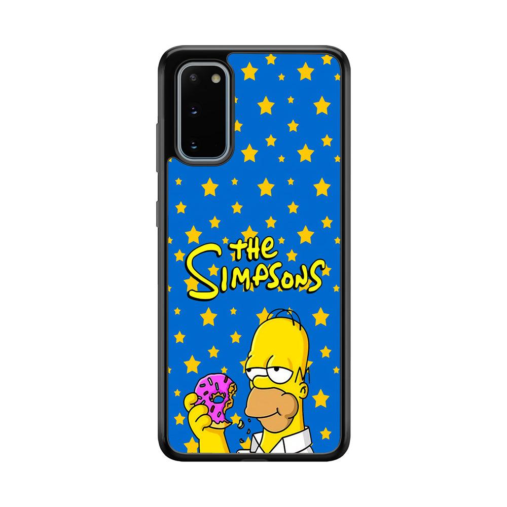 The Simpson Feel Good with Donut Samsung Galaxy S20 Case-Oxvistore