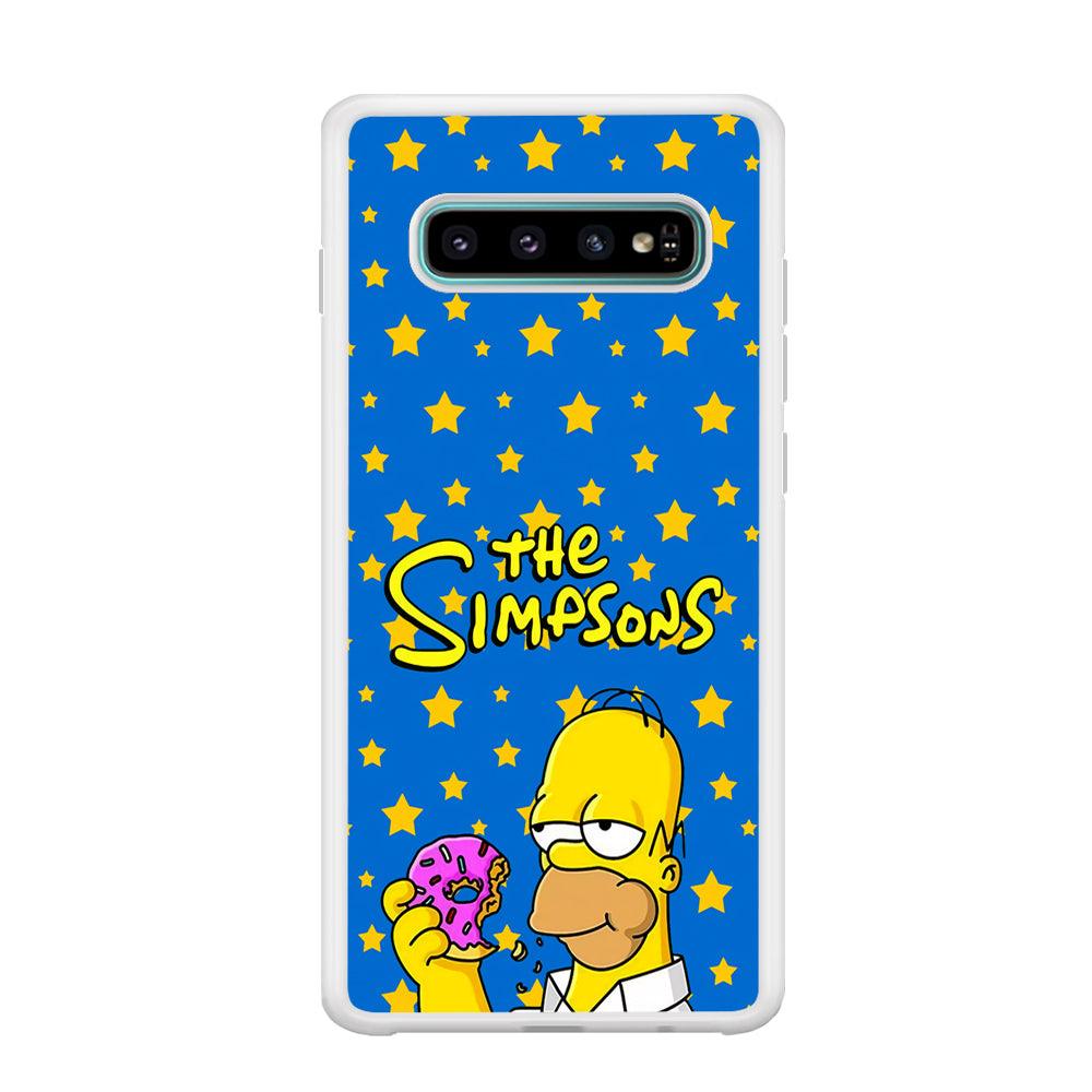 The Simpson Feel Good with Donut Samsung Galaxy S10 Plus Case-Oxvistore