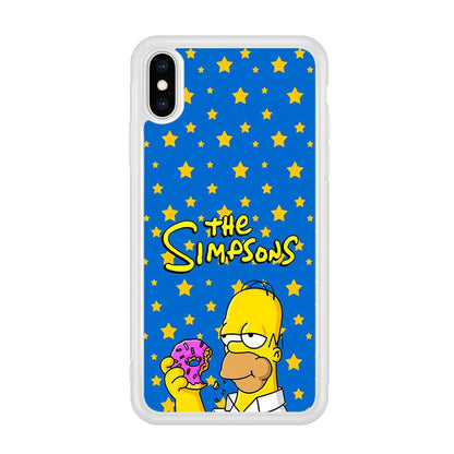 The Simpson Feel Good with Donut iPhone X Case-Oxvistore