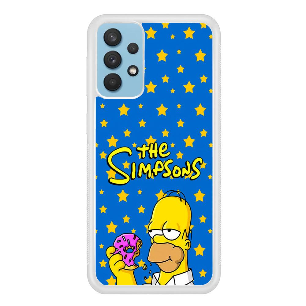 The Simpson Feel Good with Donut Samsung Galaxy A32 Case-Oxvistore