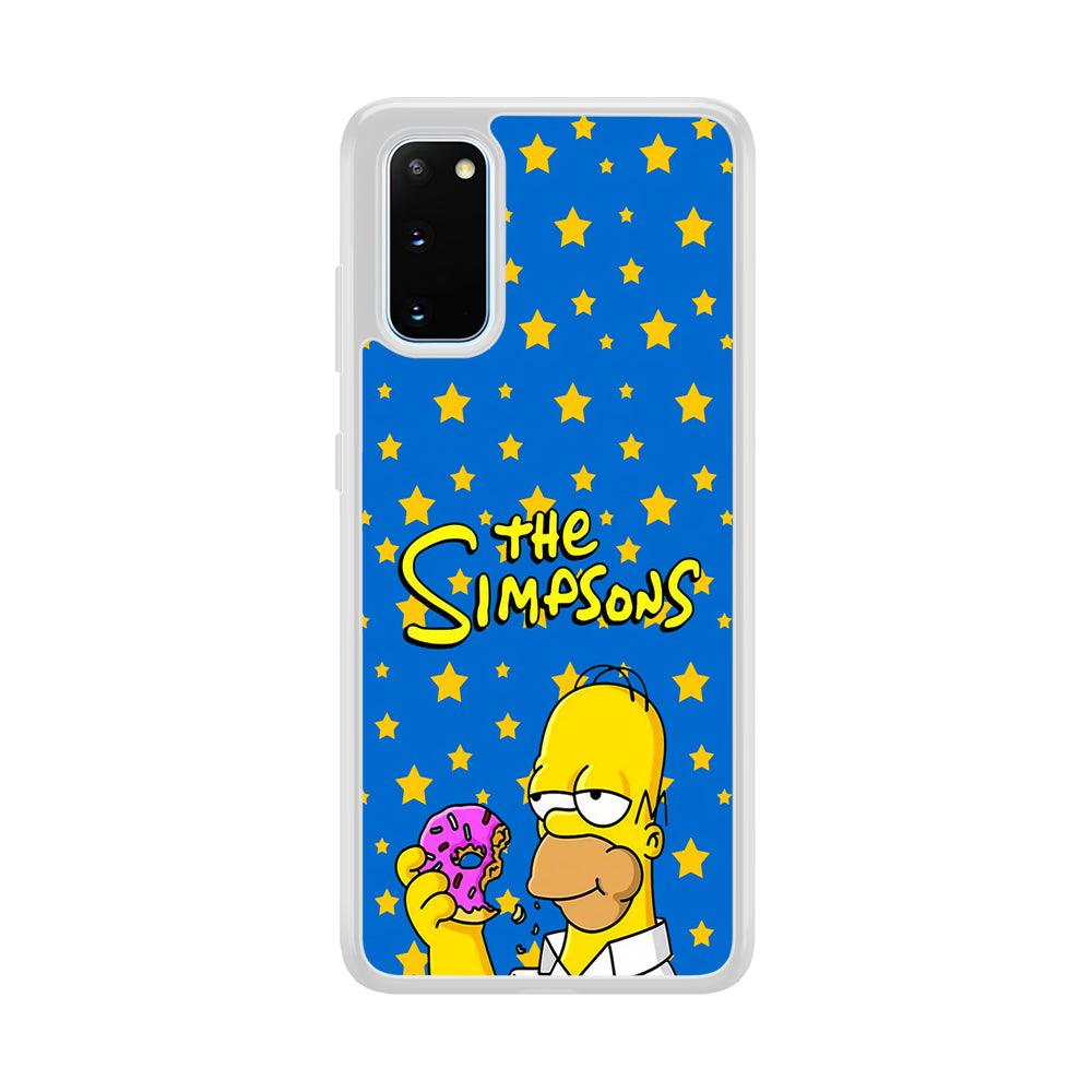 The Simpson Feel Good with Donut Samsung Galaxy S20 Case-Oxvistore