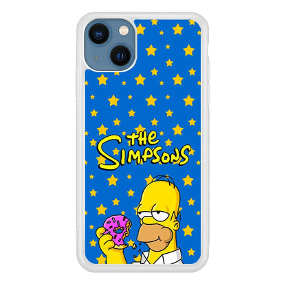 The Simpson Feel Good with Donut iPhone 14 Plus Case-Oxvistore