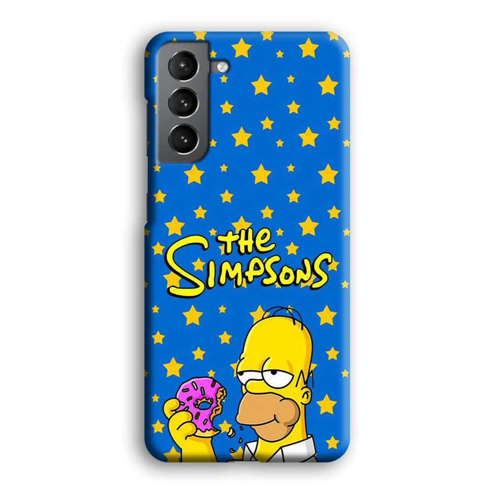 The Simpson Feel Good with Donut Samsung Galaxy S21 Case-Oxvistore