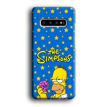 The Simpson Feel Good with Donut Samsung Galaxy S10 Case-Oxvistore