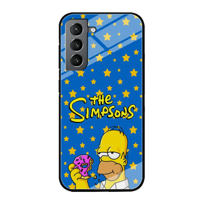 The Simpson Feel Good with Donut Samsung Galaxy S21 Case-Oxvistore