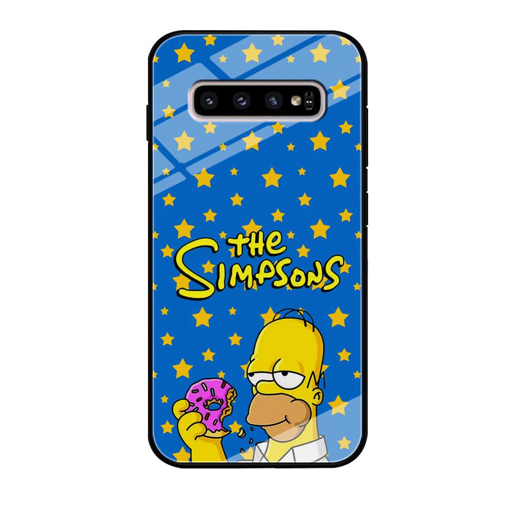 The Simpson Feel Good with Donut Samsung Galaxy S10 Case-Oxvistore