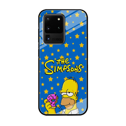 The Simpson Feel Good with Donut Samsung Galaxy S20 Ultra Case-Oxvistore