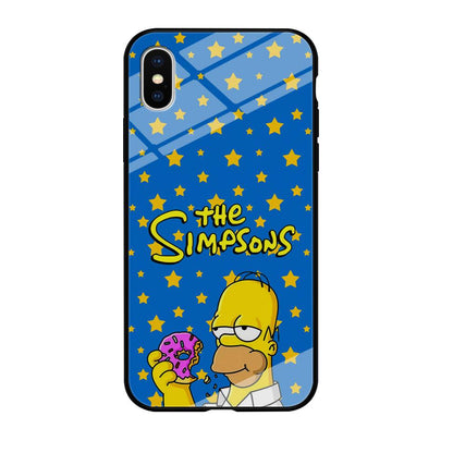 The Simpson Feel Good with Donut iPhone X Case-Oxvistore