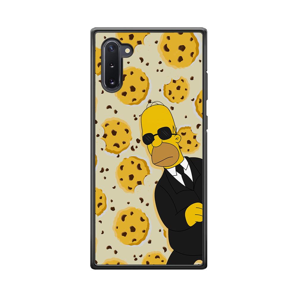 The Simpson Homer Cookies Seeker Samsung Galaxy Note 10 Case-Rubber Black (2D Case)-Oxvistore