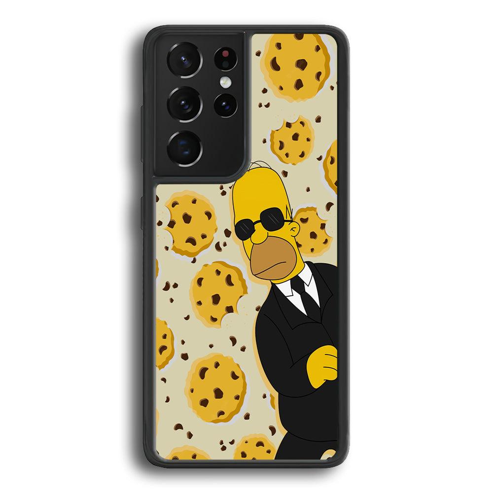 The Simpson Homer Cookies Seeker Samsung Galaxy S21 Ultra Case-Oxvistore