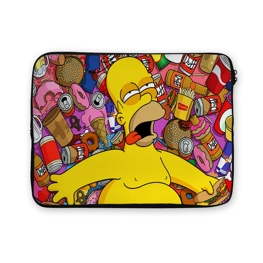 The Simpsons Homer Junk Food Laptop Sleeve Protective Cover