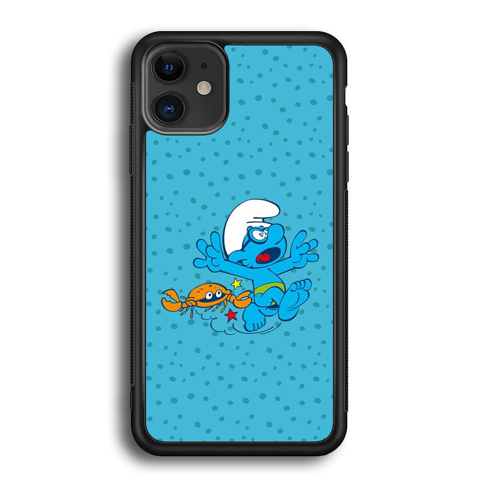 The Smurfs Don't Be Naughty iPhone 11 Case-Rubber Black (2D Case)-Oxvistore