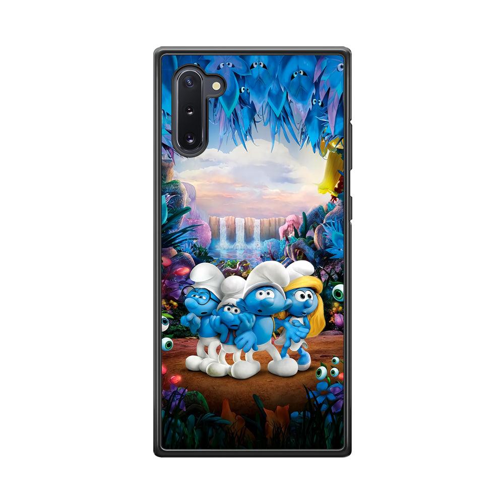 The Smurfs Lost in The Jungle Samsung Galaxy Note 10 Case-Rubber Black (2D Case)-Oxvistore
