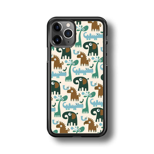 The Animal Expression Modern Shapes iPhone 11 Pro Case-Rubber Black (2D Case)-Oxvistore