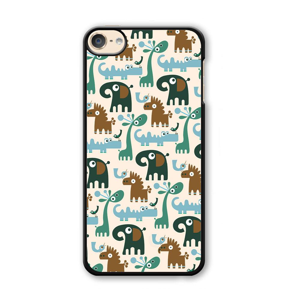 The Animal Expression Modern Shapes iPod Touch 6 Case-Plastic White (2D Case)-Oxvistore