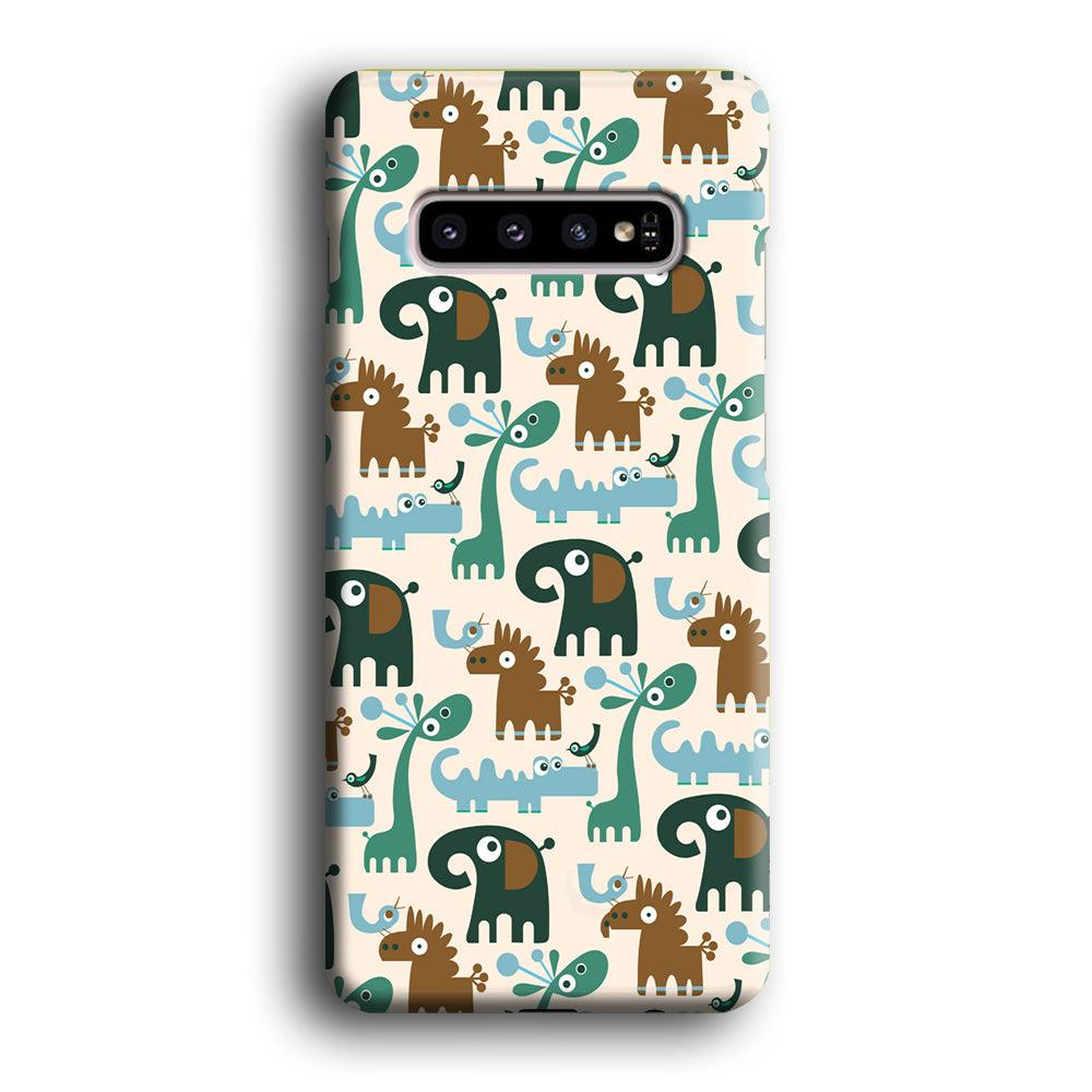 The Animal Expression Modern Shapes Samsung Galaxy S10 Case-Oxvistore