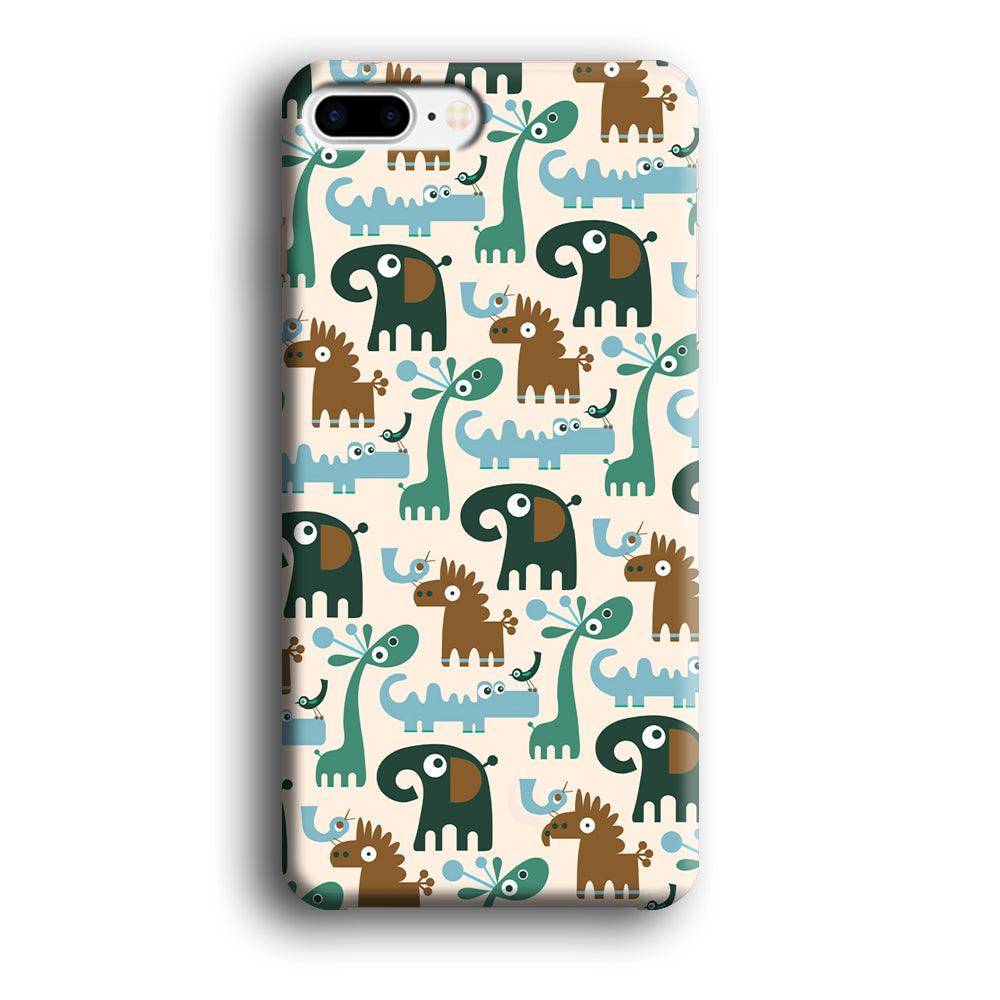 The Animal Expression Modern Shapes iPhone 8 Plus Case-Oxvistore