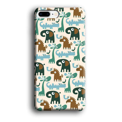 The Animal Expression Modern Shapes iPhone 8 Plus Case-Oxvistore