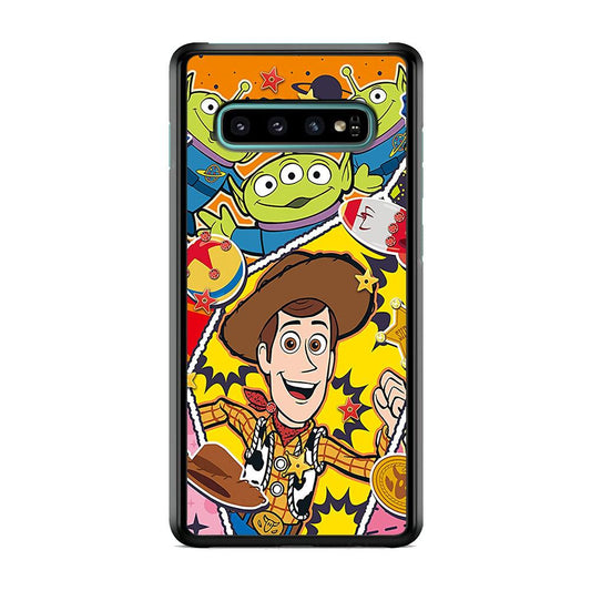 The Famous Cartoon Joy Smile Samsung Galaxy S10 Case-Rubber White (2D Case)-Oxvistore
