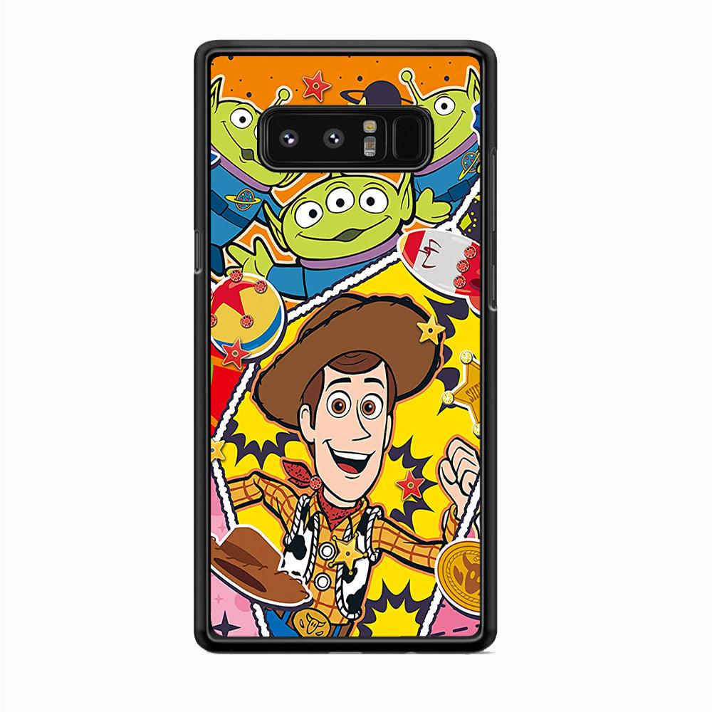 The Famous Cartoon Joy Smile Samsung Galaxy Note 8 Case-Rubber Black (2D Case)-Oxvistore