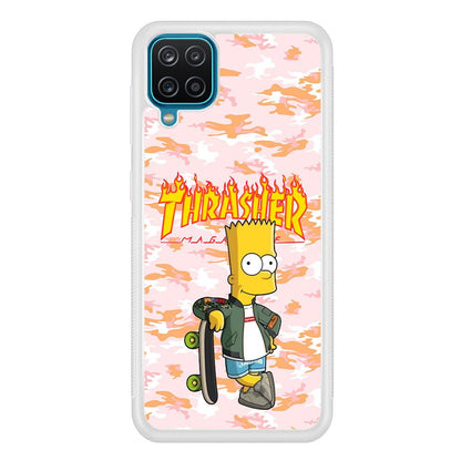 Thrasher Bart with Camo Theme Samsung Galaxy A12 Case-Oxvistore