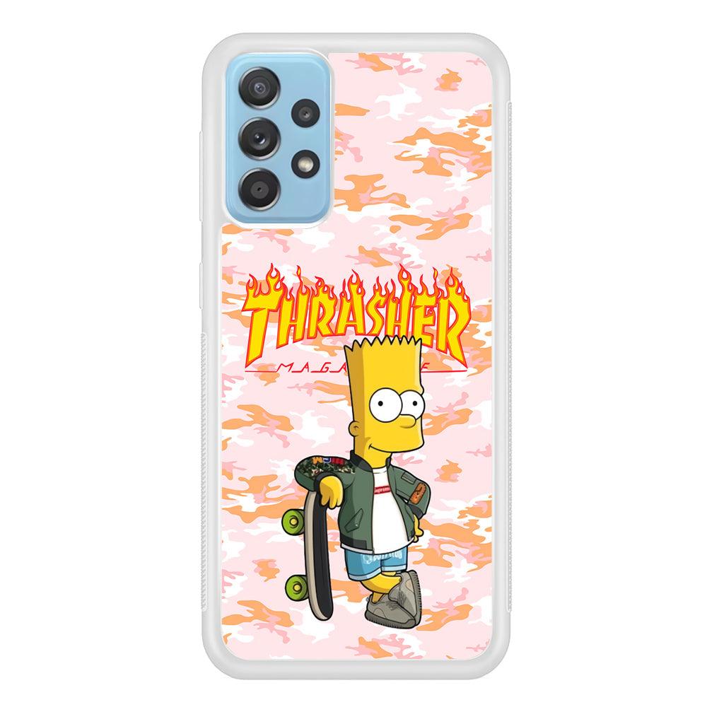 Thrasher Bart with Camo Theme Samsung Galaxy A52 Case-Oxvistore