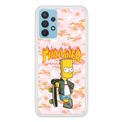 Thrasher Bart with Camo Theme Samsung Galaxy A32 Case-Oxvistore