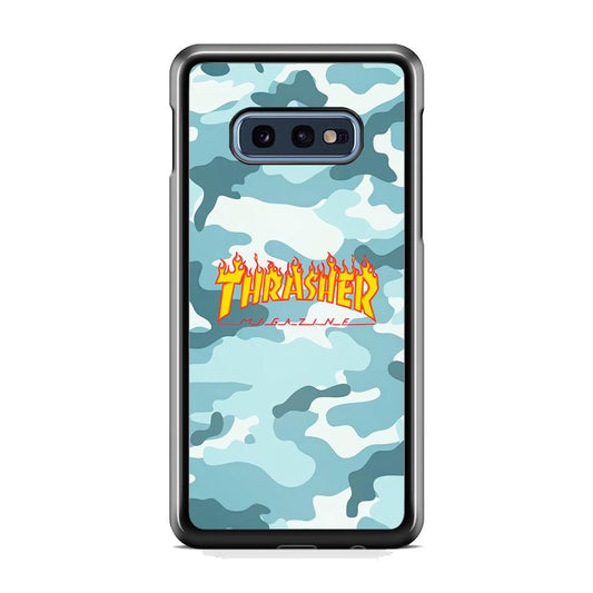 Thrasher Camo Light Blue Samsung Galaxy S10E Case-Oxvistore